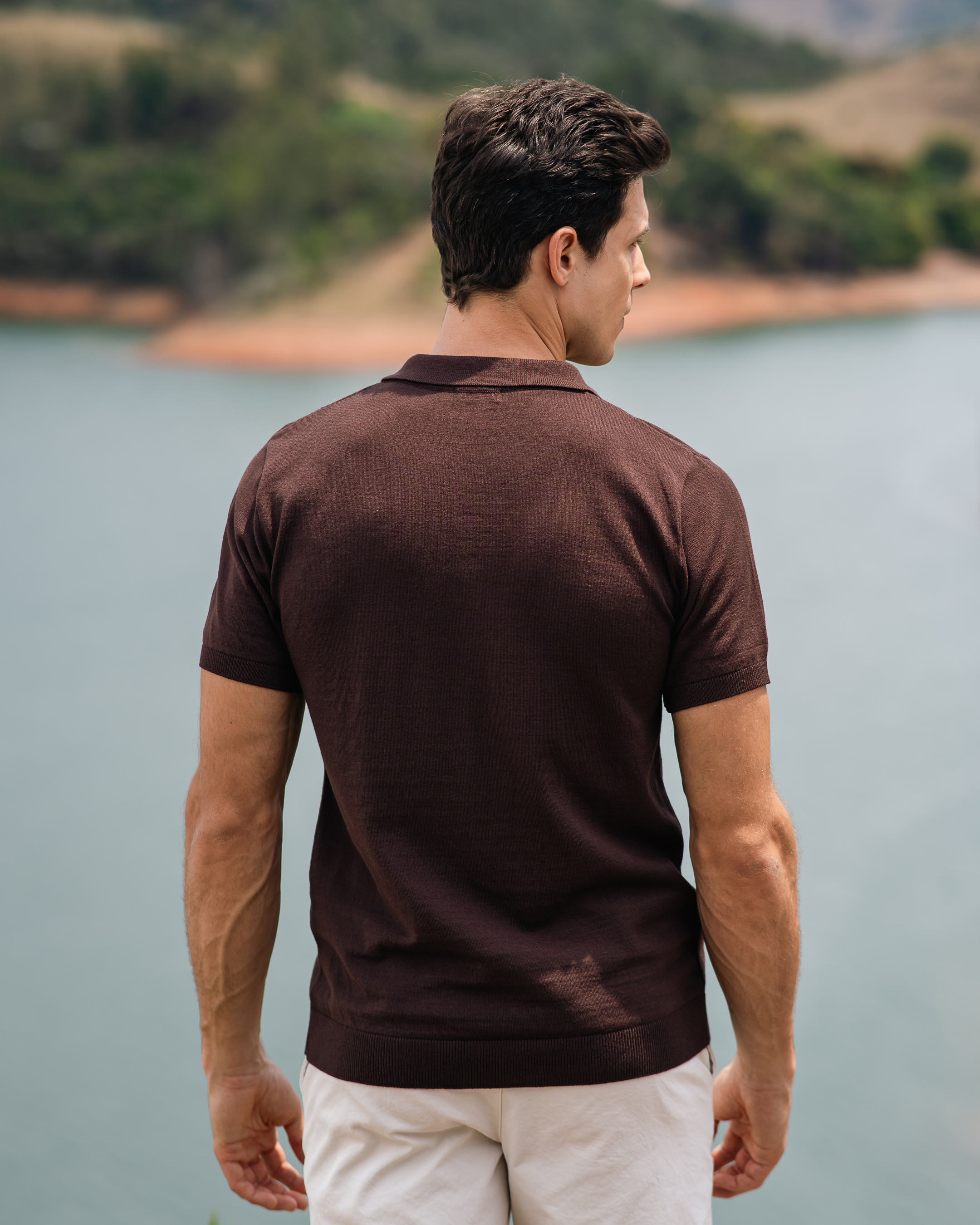 Camisa Polo Tricot – Marrom Expresso