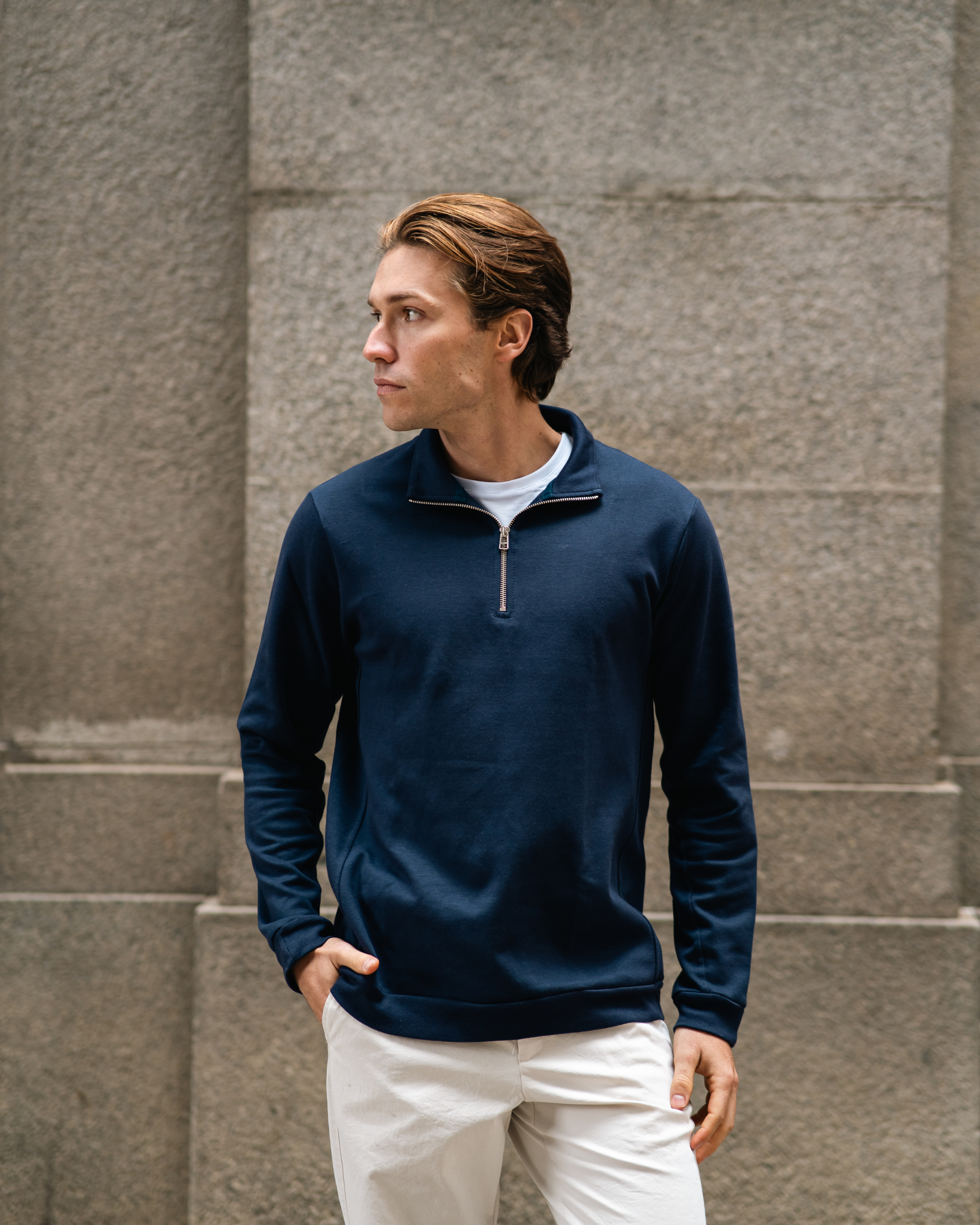 Suéter Zip-Neck