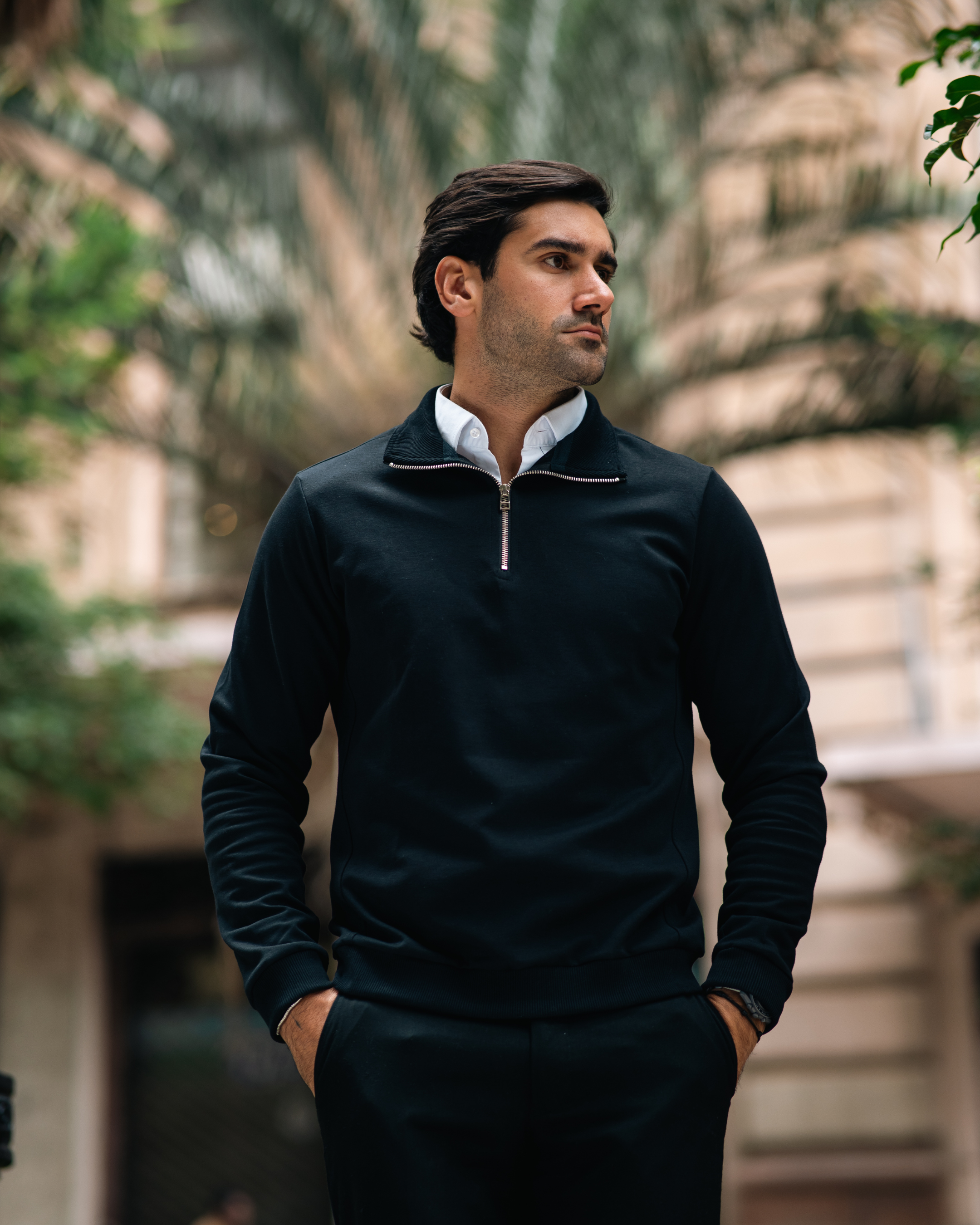 Suéter Zip-Neck