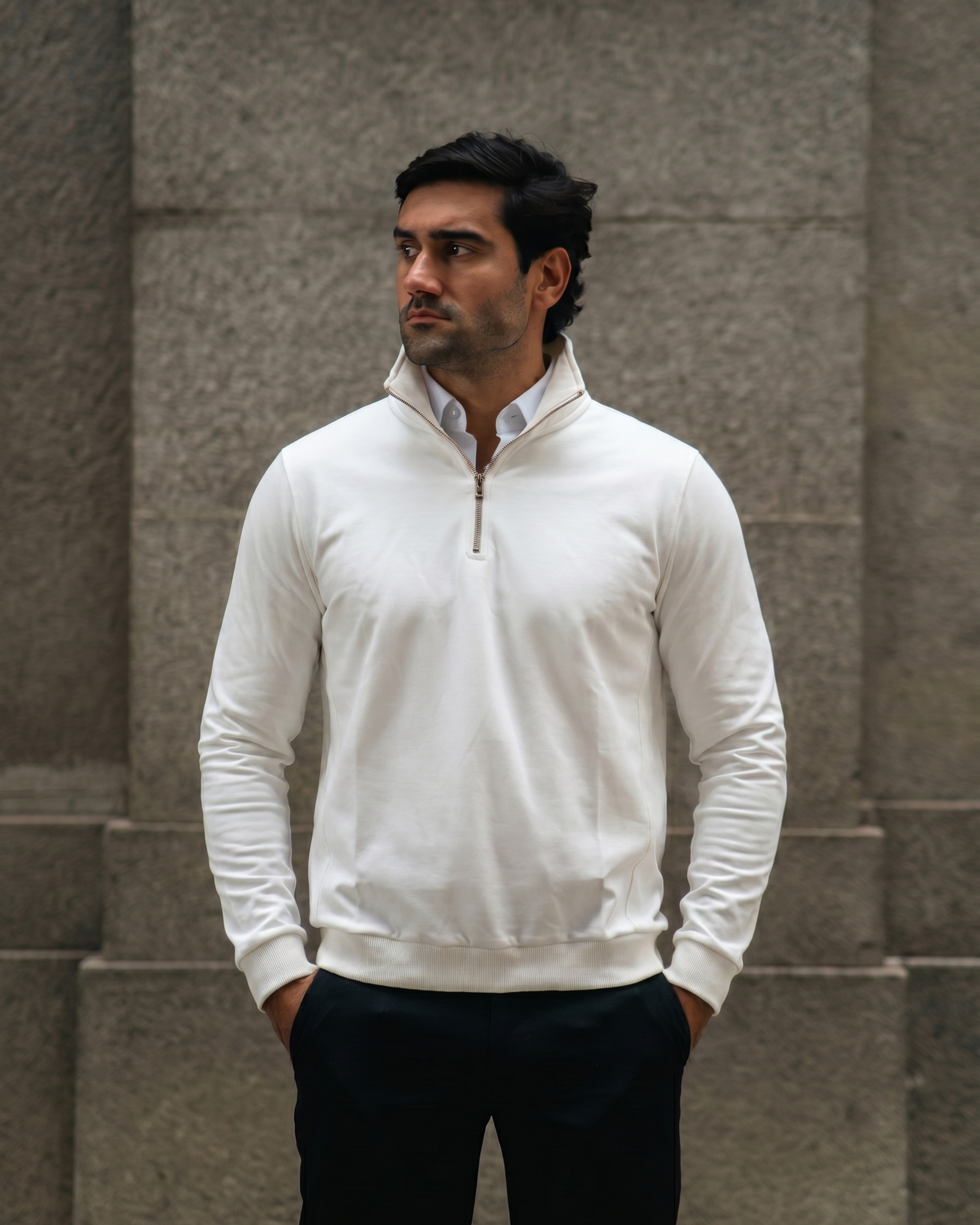 Suéter Zip-Neck