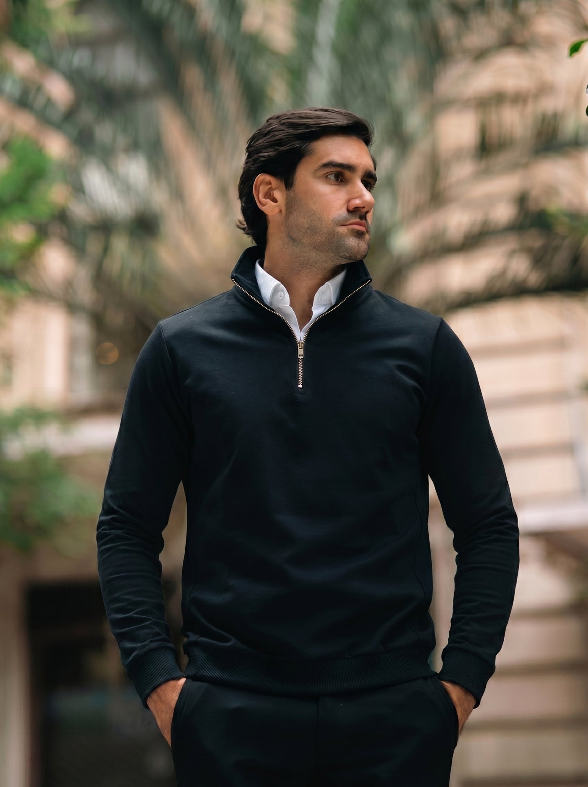 Suéter Zip-Neck