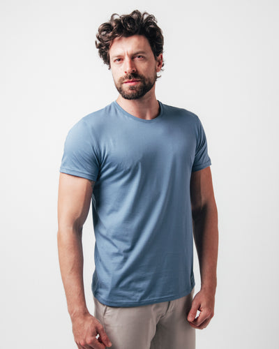 Camiseta Pima – Azul Oceano