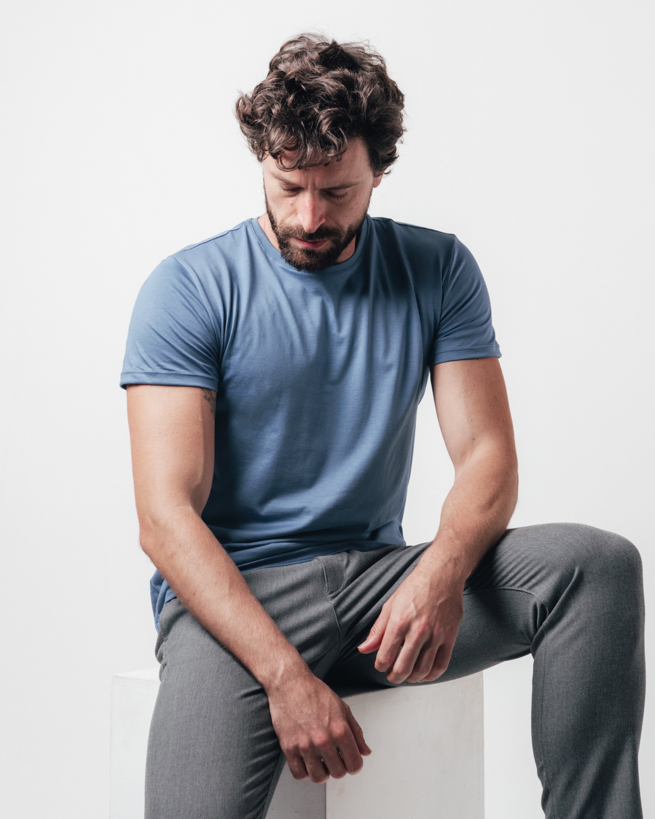 Camiseta Pima Azul Oceano