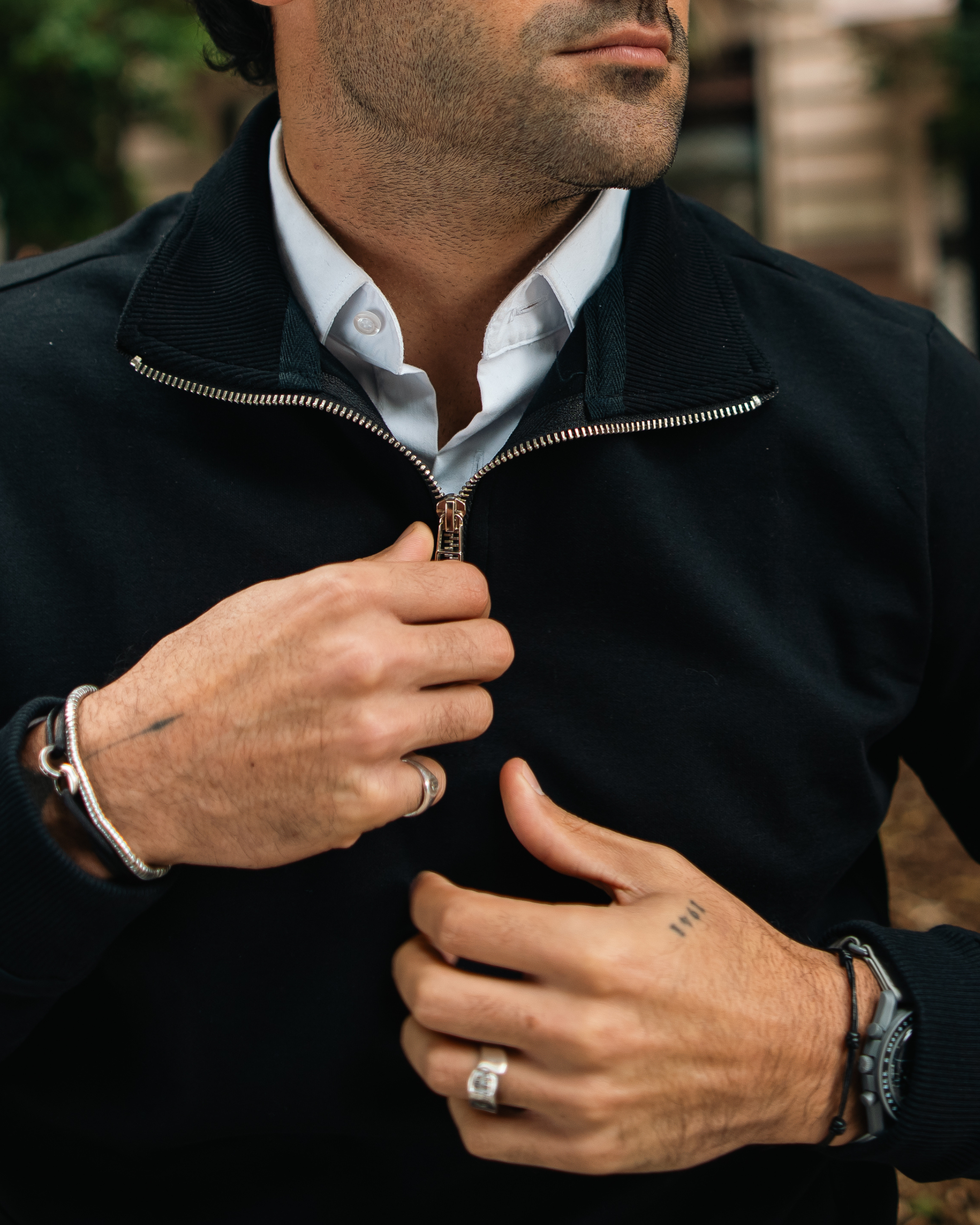 Suéter Zip-Neck