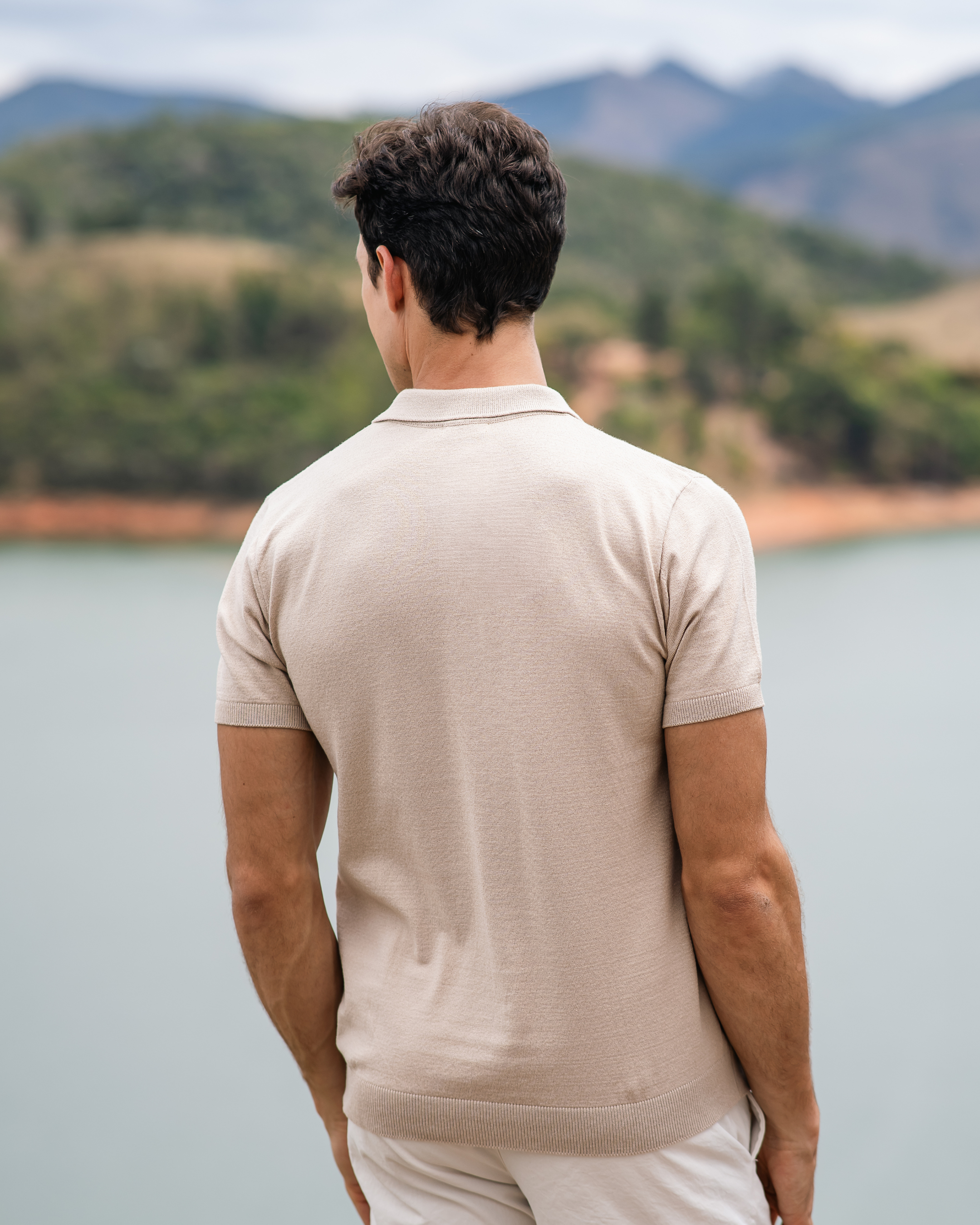 Camisa Polo Tricot – Areia