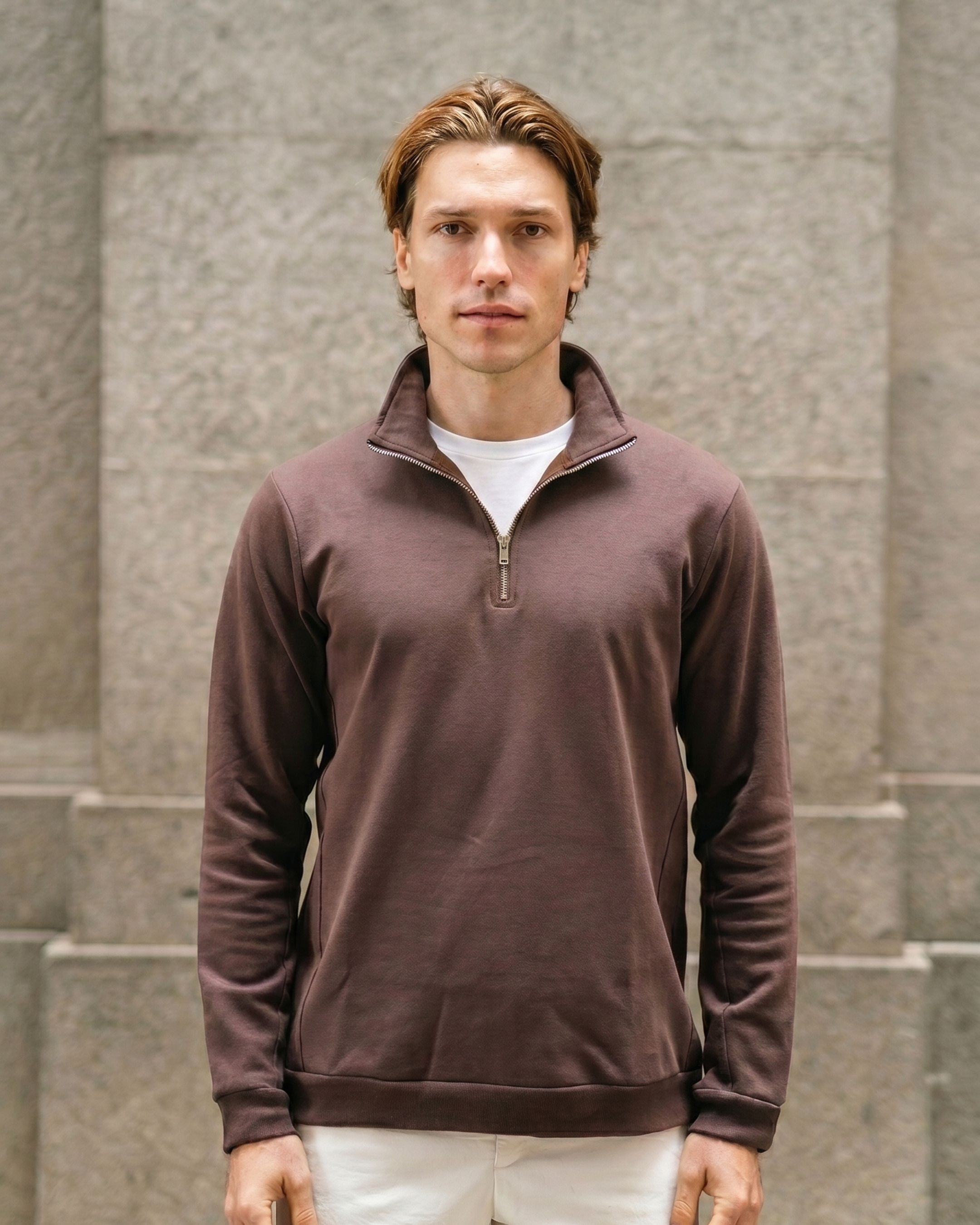 Suéter Zip-Neck