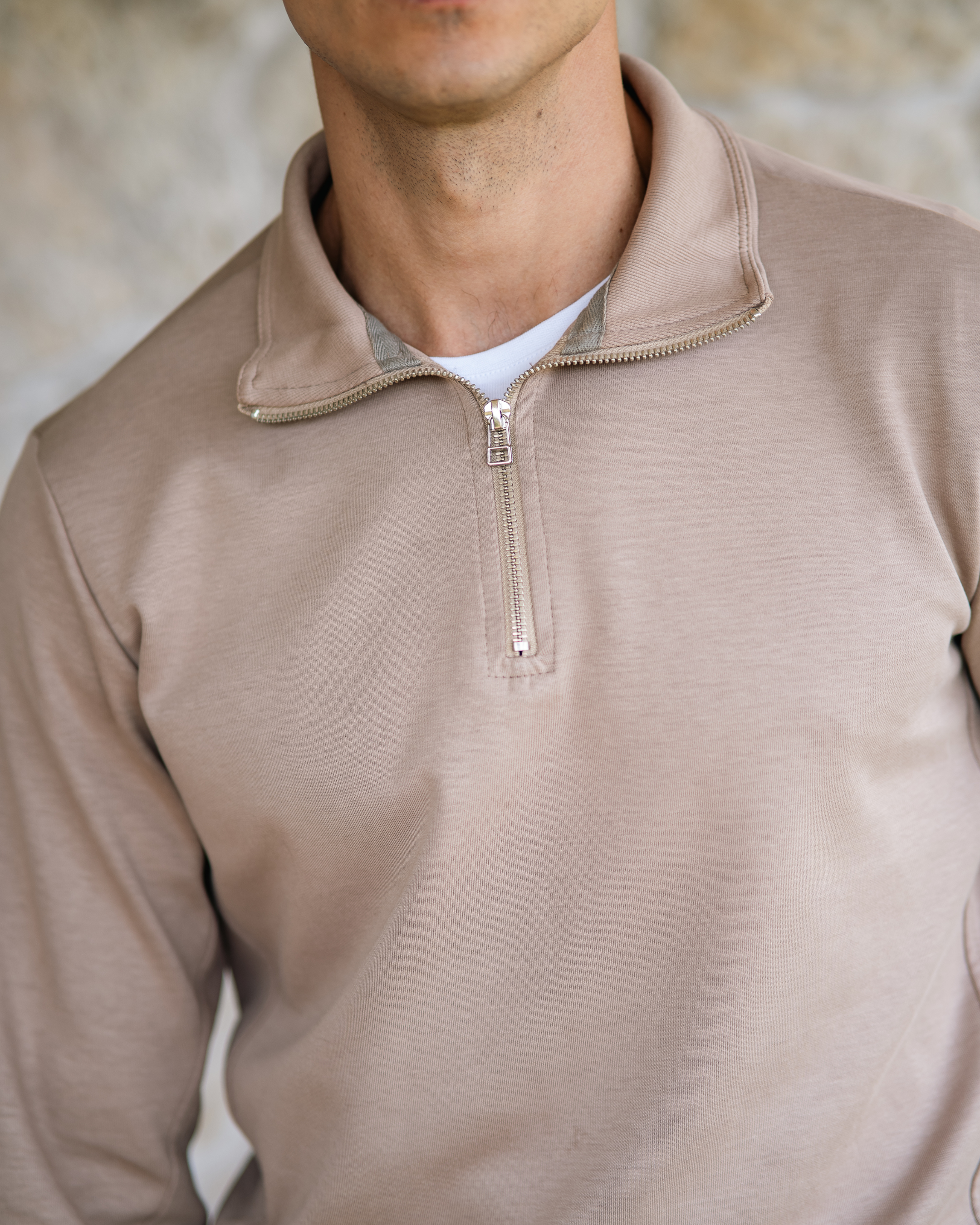 Suéter Zip-Neck