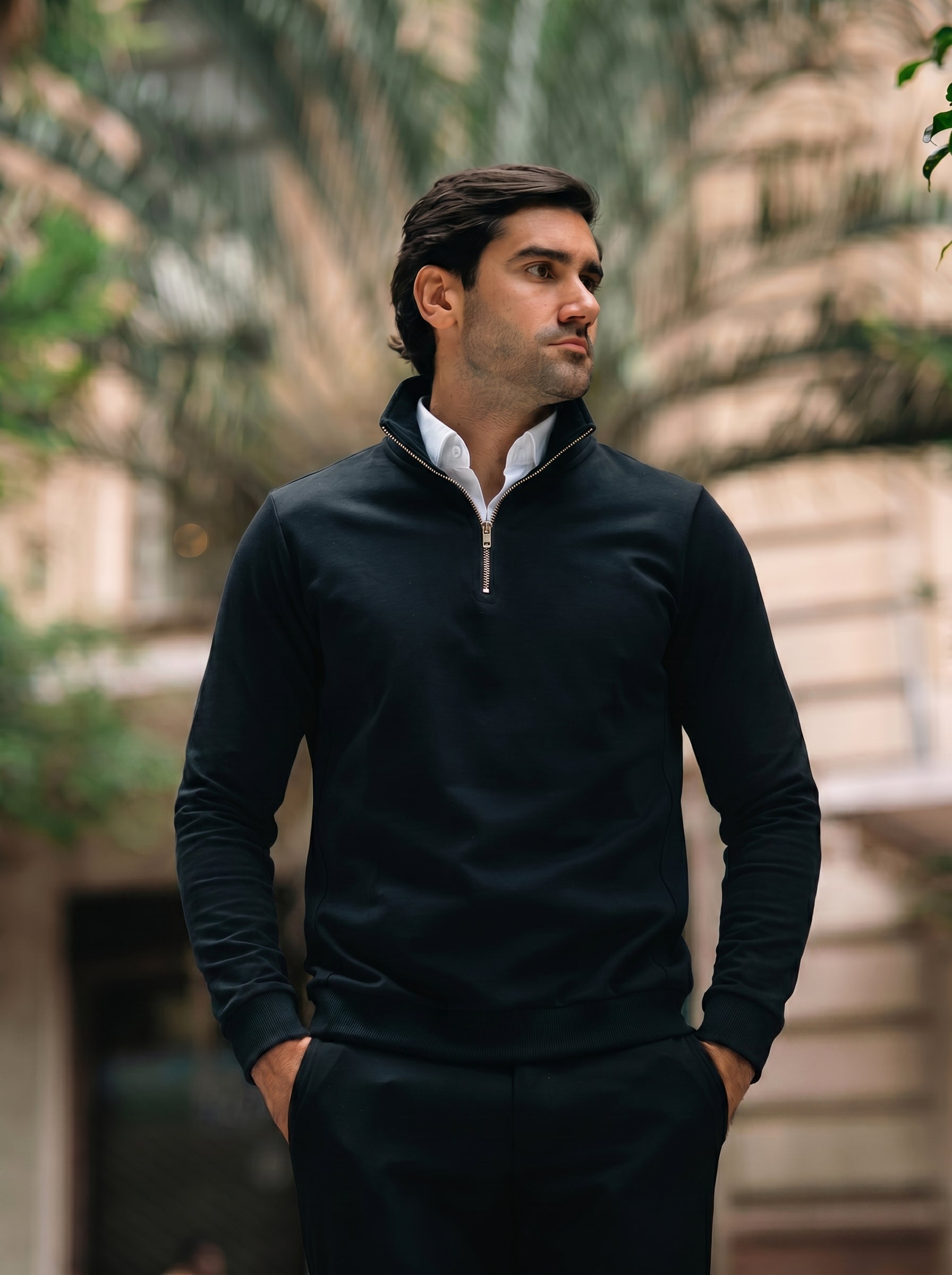 Suéter Zip-Neck