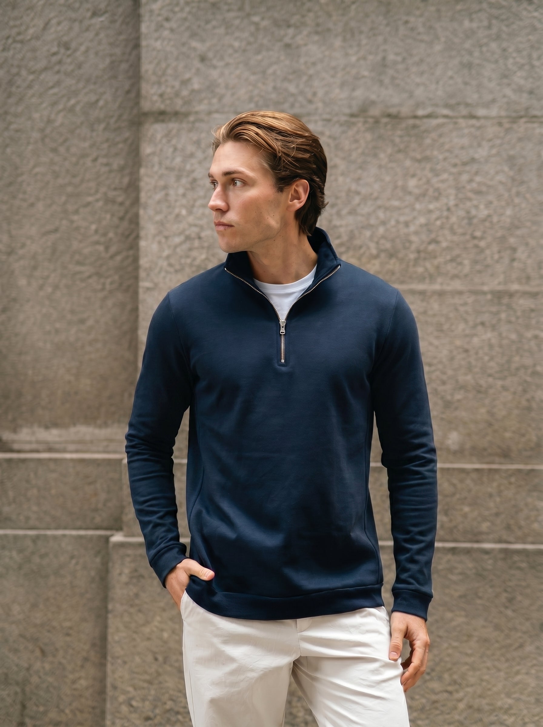 Suéter Zip-Neck