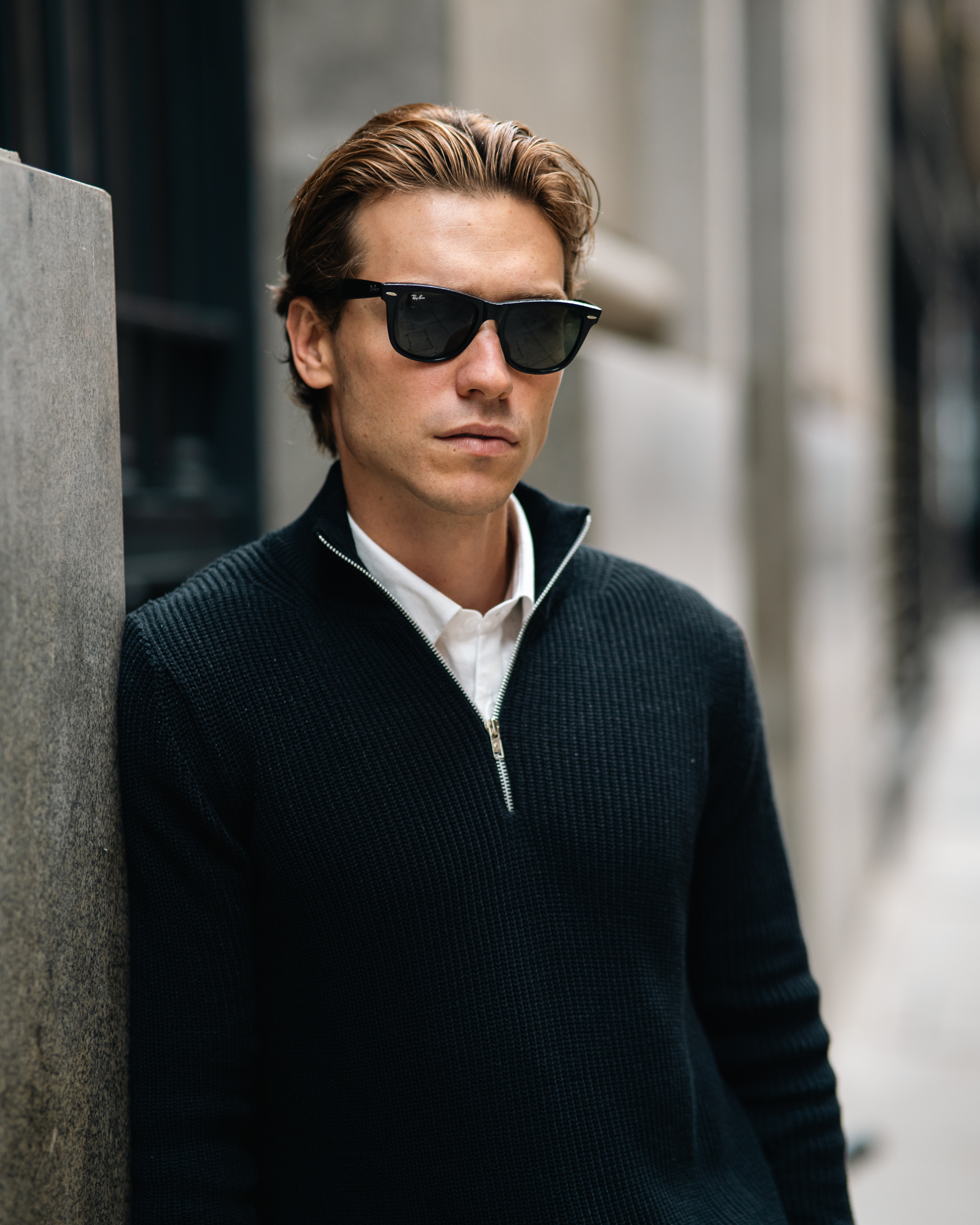 Suéter Masculino Tricot Meio Zíper Gola Alta aproximado Parla